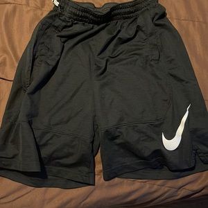 Mens black nike short with zipper